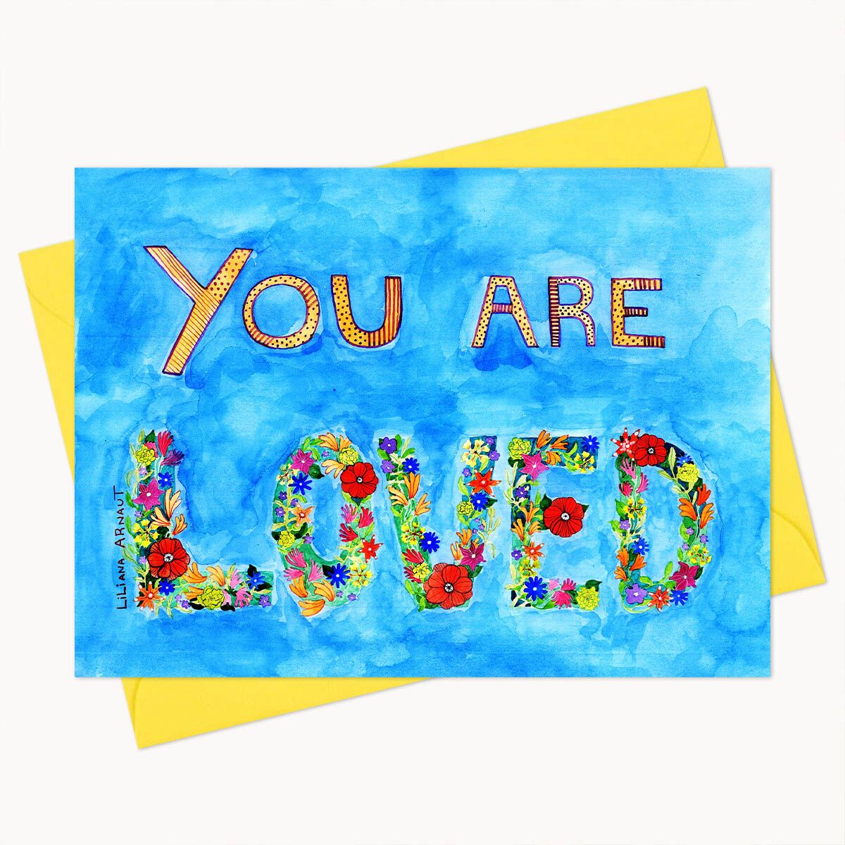 Felicitare colorată "You are loved" - imagine 1