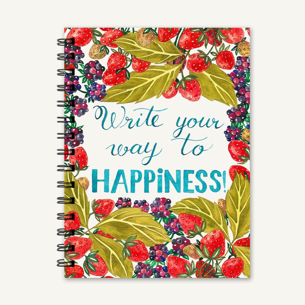 Jurnal A5, copertă ilustrată, 100 file albe “Write your way...“ - imagine 1