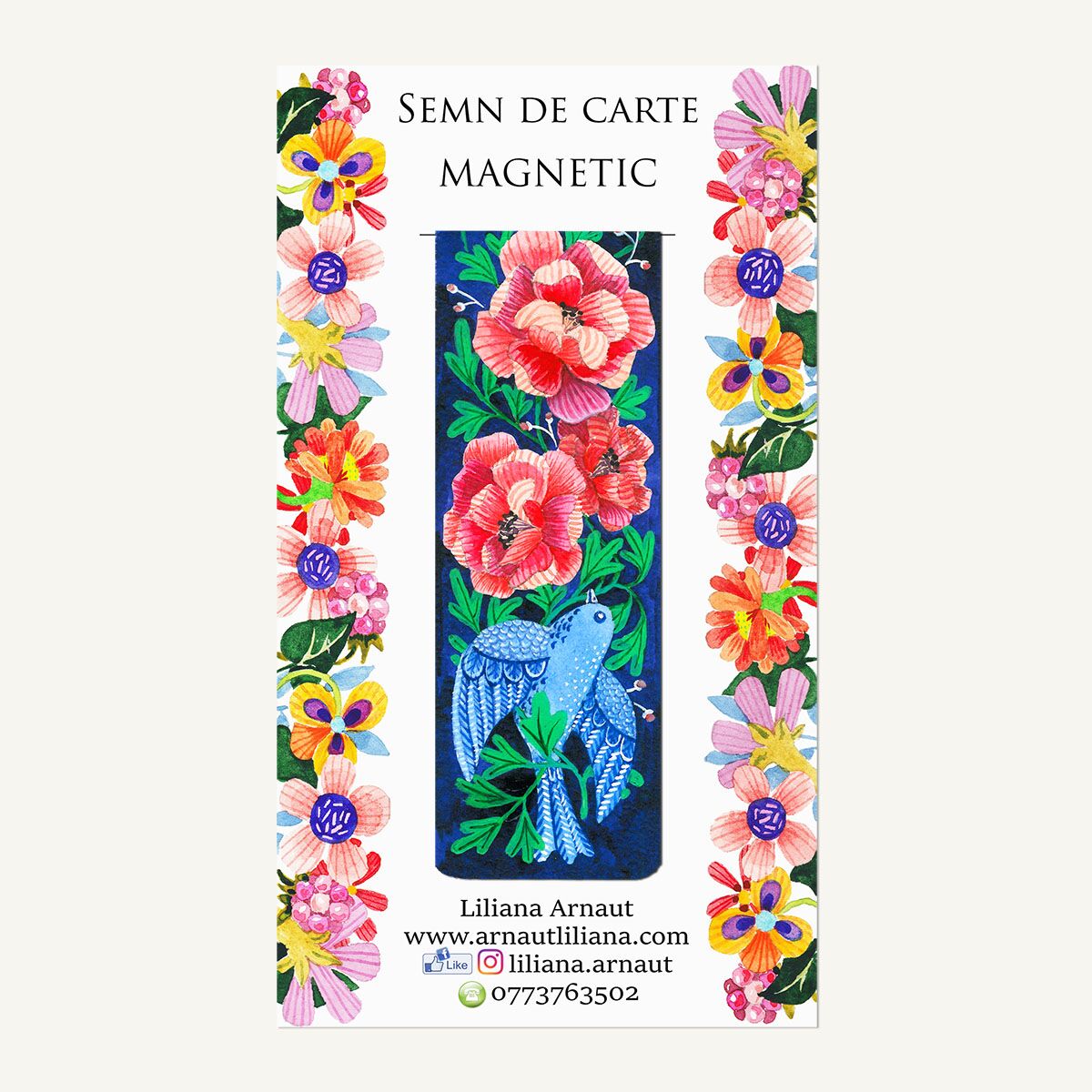 Semn magnetic de carte "Cea mai frumoasă carte din lume este o mamă" - imagine 1
