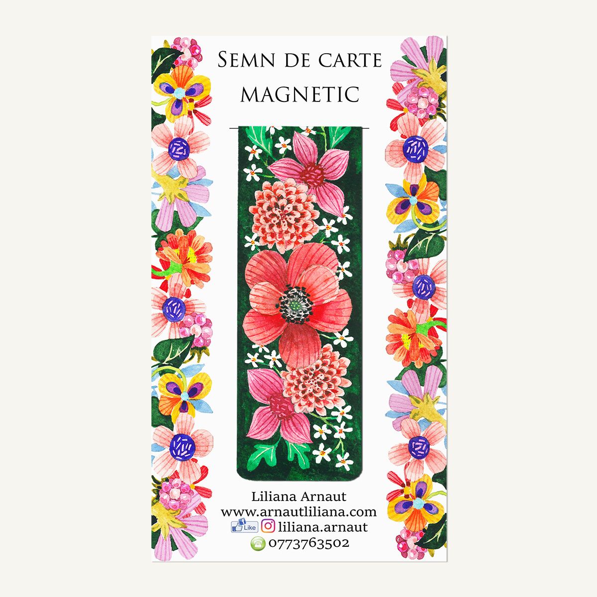 Semn magnetic de carte "Citește ce atinge inima" - imagine 1