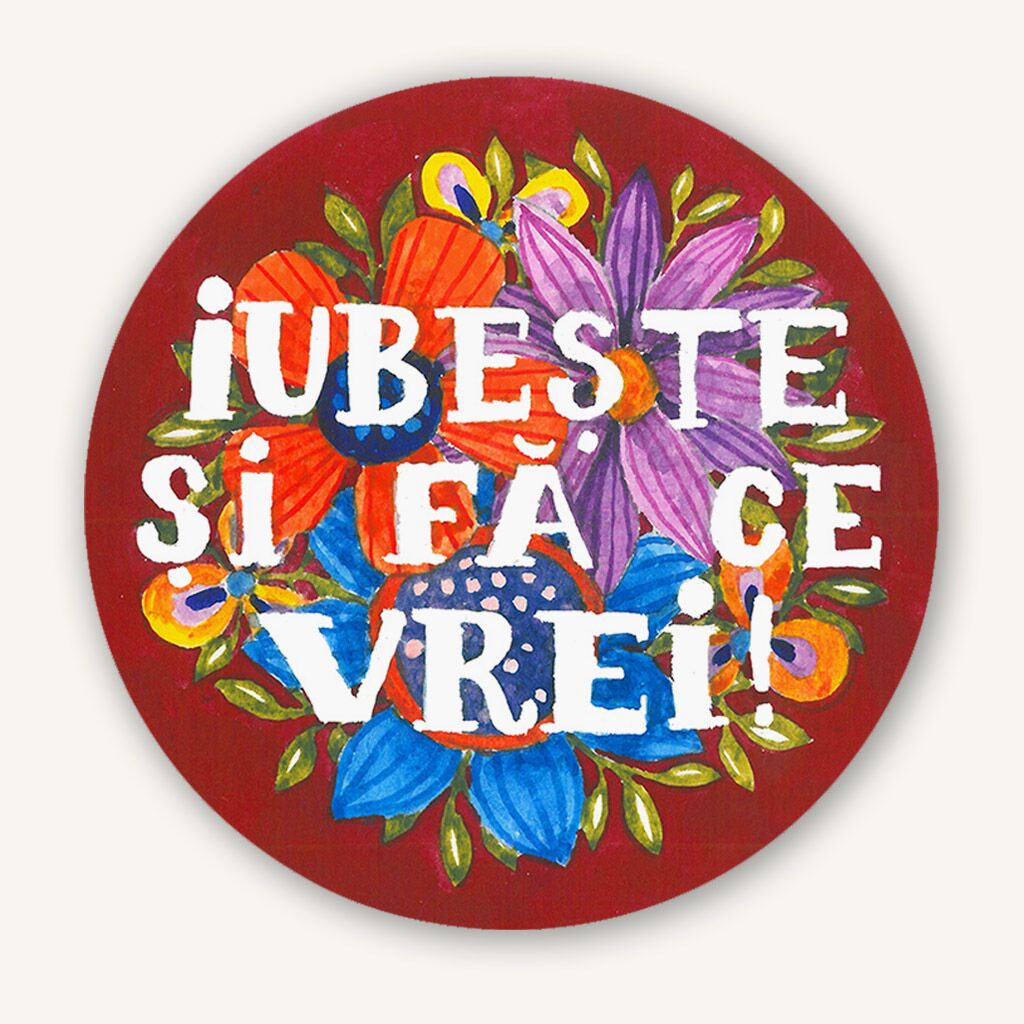 Suport pentru pahar "Iubește și fă ce vrei" - imagine 1