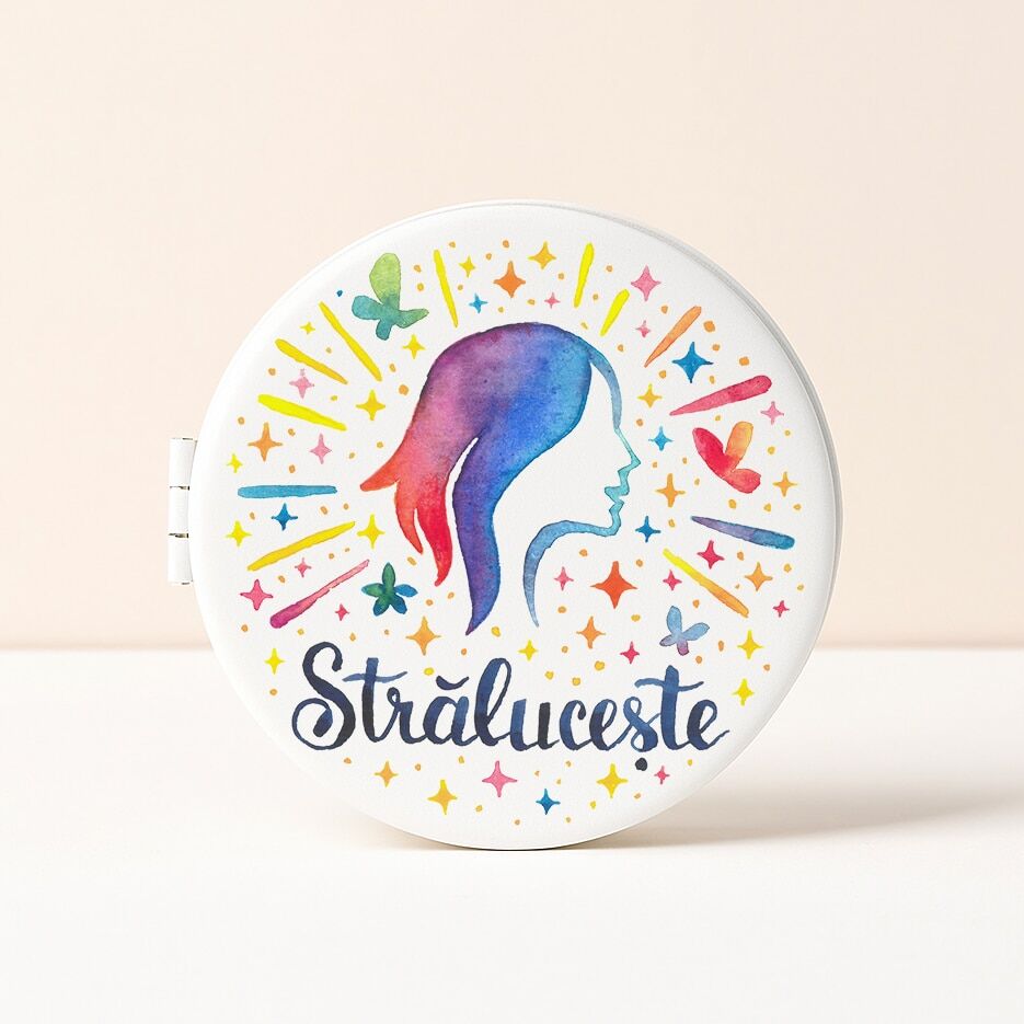 Oglindă de buzunar cu mărire „Strălucește” - imagine 1