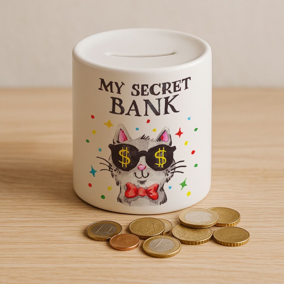 Pușculiță din ceramică "My secret bank" - imagine 1