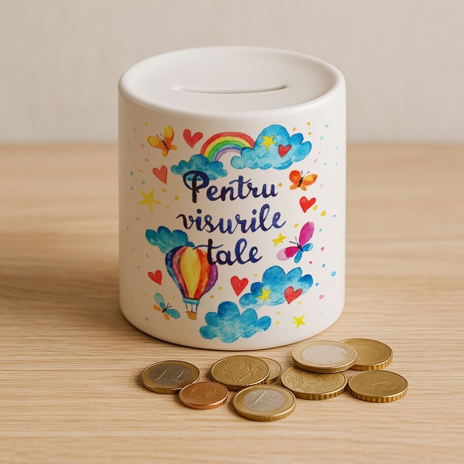 Pușculiță din ceramică "Pentru visurile tale" - imagine 1