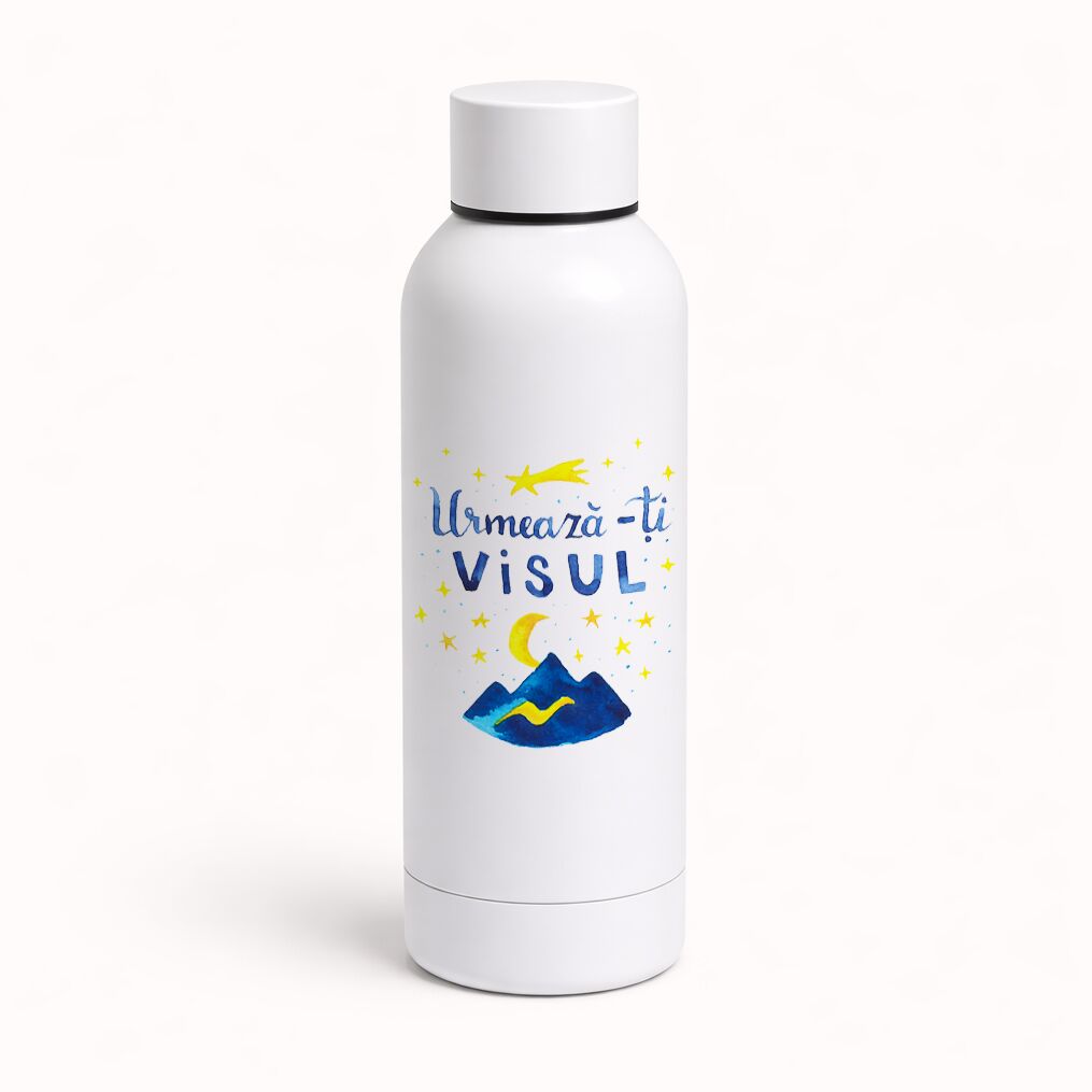 Termos din oțel alimentar, perete dublu, 500 ml  “Urmează-ți visul“ - imagine 1