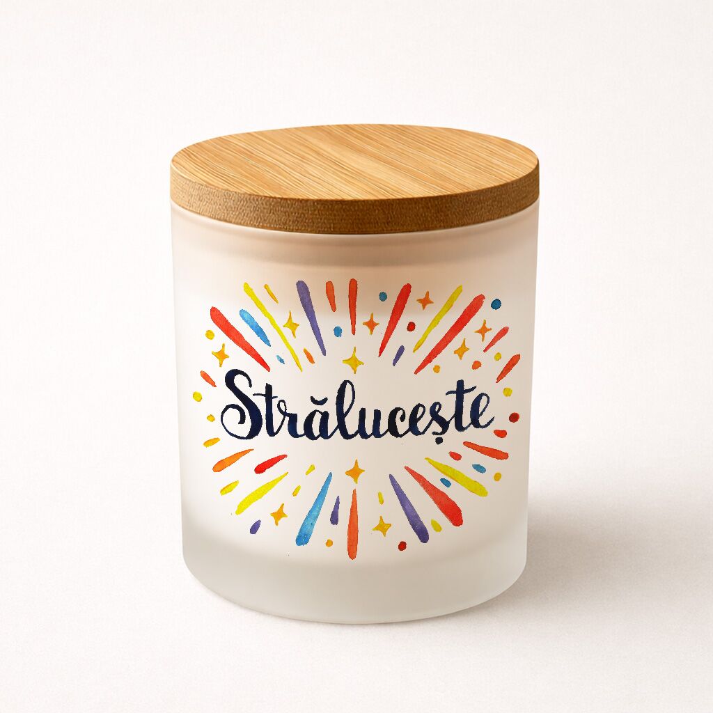 Lumânare naturală, parfum de vanilie "Strălucește" - imagine 1