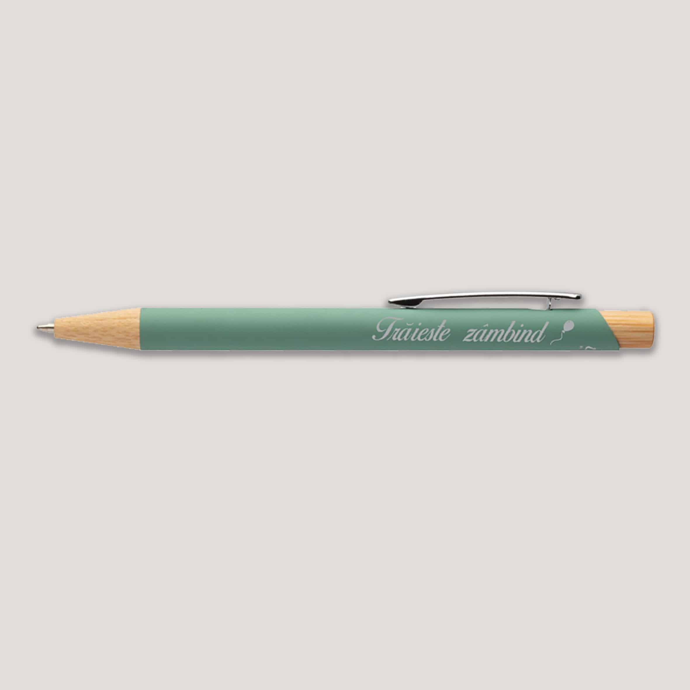 Pix din materiale reciclate „Trăiește zâmbind” (verde) - imagine 1