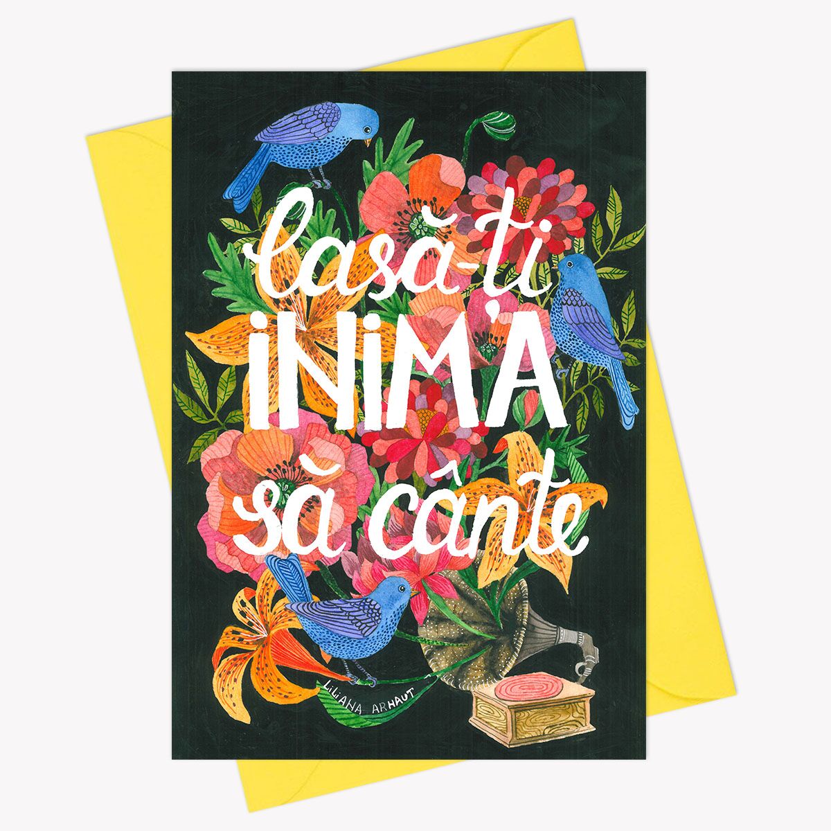 Felicitare Lasa-ti inima sa cante 1 Felicitare ilustrată "Lasă-ți inima să cânte" - imagine 1