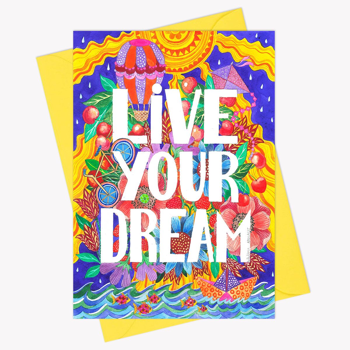 Felicitare ilustrată "Live your dream" - imagine 1