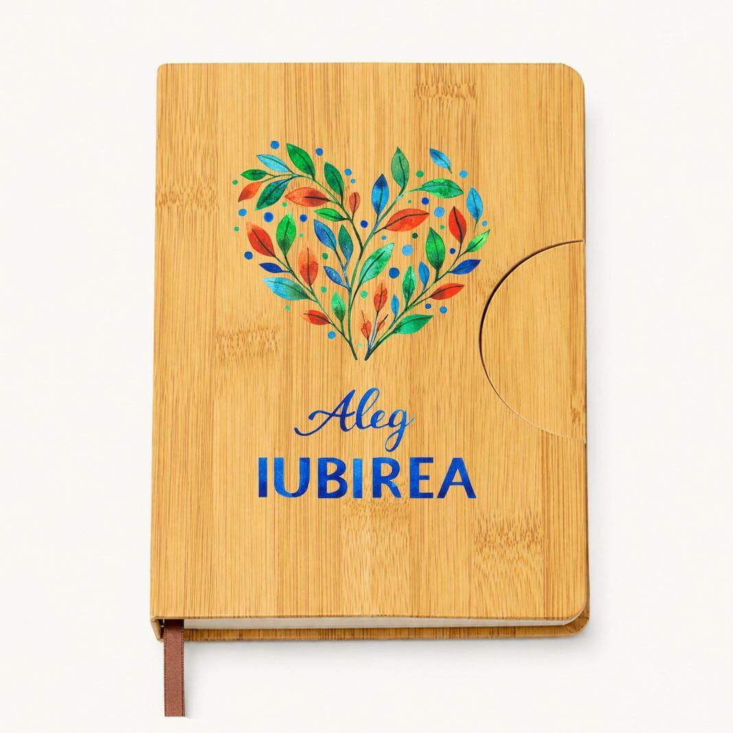 Jurnal A5, copertă ilustrată, 80 file albe “Aleg iubirea“ - imagine 1