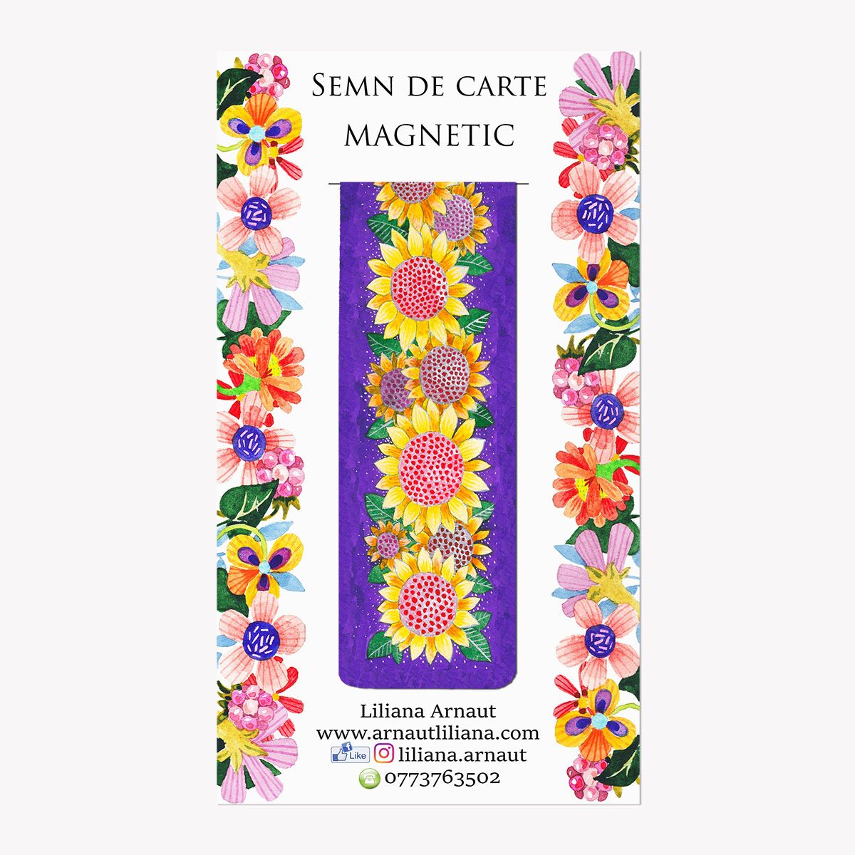 Semn magnetic de carte "Nu e nimic mai artistic decât iubirea" - imagine 1