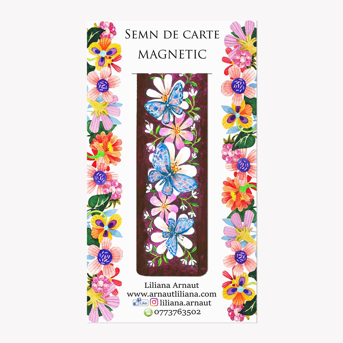 Semn magnetic de carte "Un gând frumos odihnește sufletul" - imagine 1