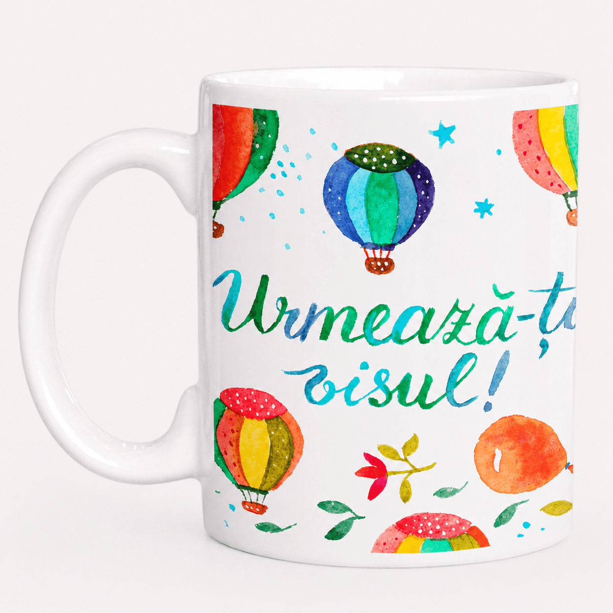 Cană ilustrată din ceramică "Urmează-ți visul" - imagine 1