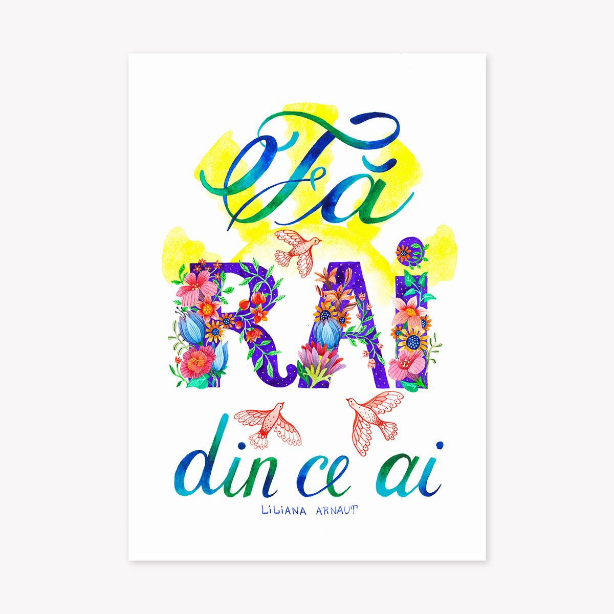 Magnet de frigider "Fă Rai din ce ai!" - imagine 1