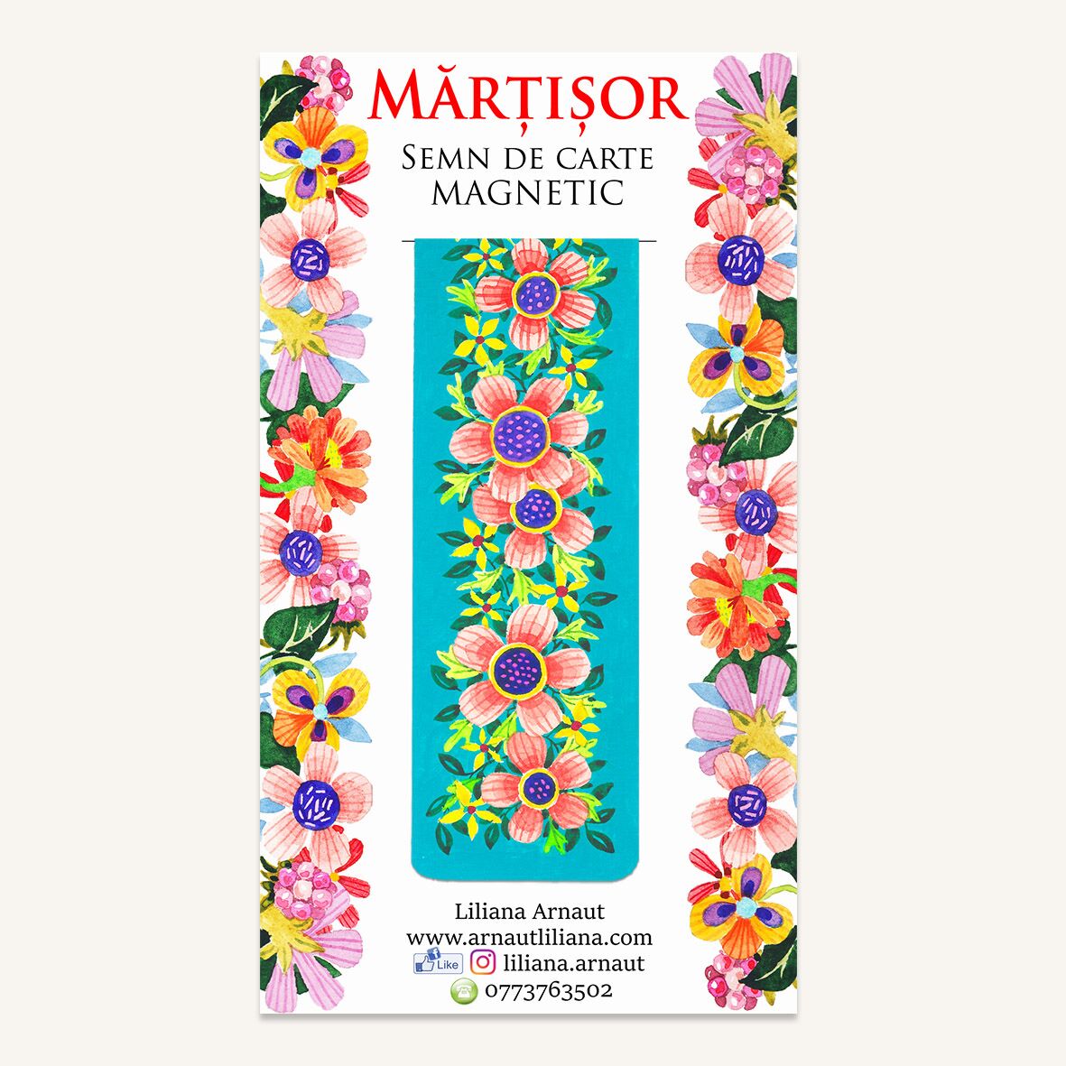 Semn magnetic de carte "Fă Rai din ce ai!" - Mărțișor - imagine 1