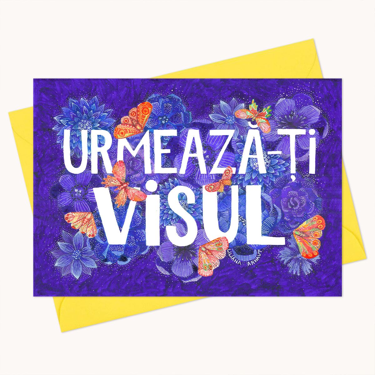 Felicitare Urmeaza-ti visul 1 Felicitare colorată "Urmează-ți visul" - imagine 1