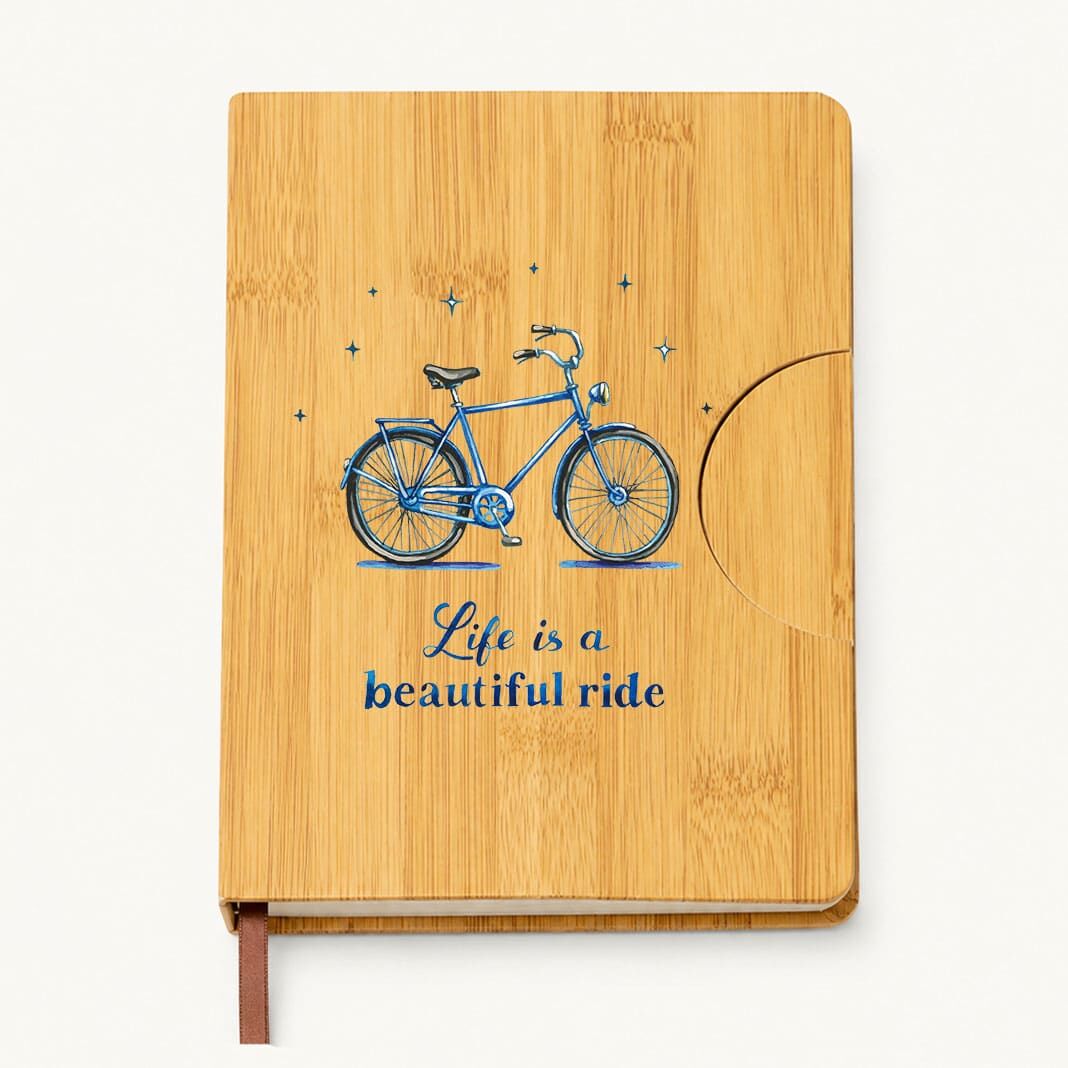 Jurnal - Life is a beautiful ride - Liliana Arnaut Jurnal A5, copertă ilustrată, 80 file albe “Life is a beautiful ride“ - imagine 1