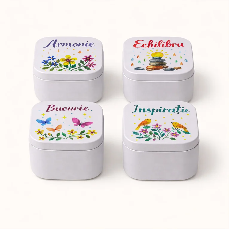 Set 4 lumânări naturale cu parfum floral „Regăsire” - Mărțișor - imagine 1