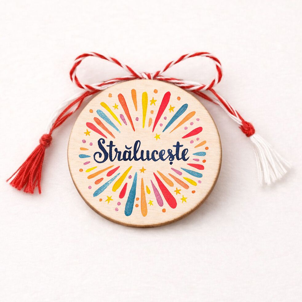 Broșă colorată "Strălucește" - Mărțișor - imagine 1